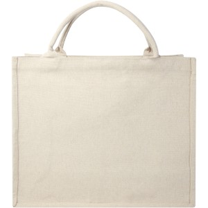 Page 500 g/m2 recycled book tote bag, Oatmeal (Shopping bags)