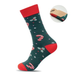 Pair of Christmas socks L, Green