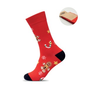 Pair of Christmas socks M, Red