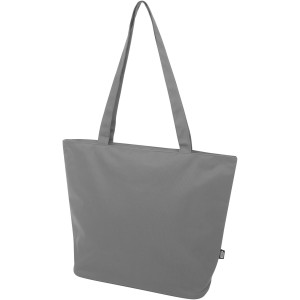 Panama GRS recycled zippered tote bag 20L, Grey (Shopping bags)