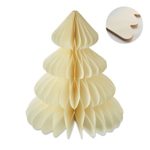 Paper Xmas tree decoration, Beige