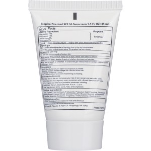PE sunscreen tube Maelis, white (Body care products)