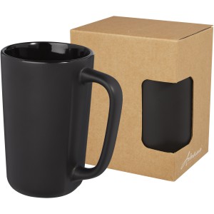 Perk 480 ml ceramic mug, Solid black (Mugs)