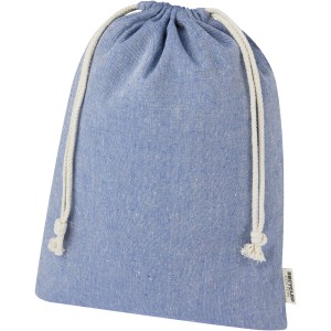 Pheebs 150 g/m2 GRS recycled cotton gift bag large 4L, Heather blue (Pouches, paper bags, carriers)