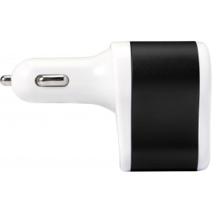 Plastic car charger, black (Car accesories)