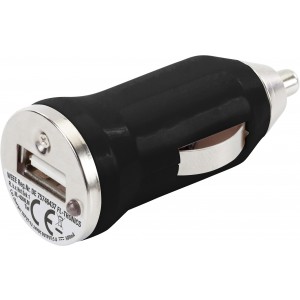 Plastic car power adapter, black (Car accesories)