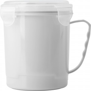 Plastic microwave cup (720ml), white (Plastic kitchen equipments)