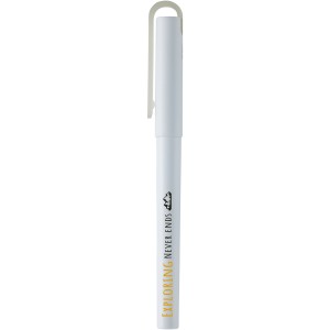 Mauna recycled PET gel ballpoint pen, White (Plastic pen)