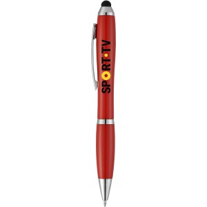 Nash coloured stylus ballpoint pen, Red (Plastic pen)