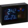 Plastic weather station Halima, black