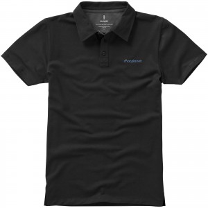 Markham short sleeve men's stretch polo, solid black (Polo shirt, 90-100% cotton)