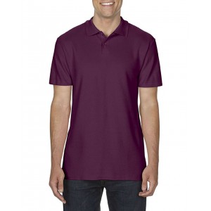 SOFTSTYLE(r) ADULT DOUBLE PIQU POLO, Maroon (Polo shirt, 90-100% cotton)