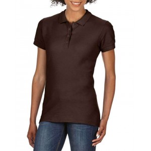 SOFTSTYLE(r) LADIES' DOUBLE PIQU POLO, Dark Chocolate (Polo shirt, 90-100% cotton)
