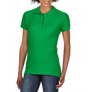 SOFTSTYLE(r) LADIES' DOUBLE PIQU POLO, Irish Green (Polo shirt, 90-100% cotton)