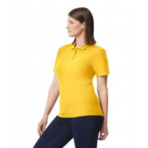 SOFTSTYLE(r) LADIES' DOUBLE PIQU POLO WITH 3 COLOUR-MATCHED BUTTONS, Daisy (Polo shirt, 90-100% cotton)