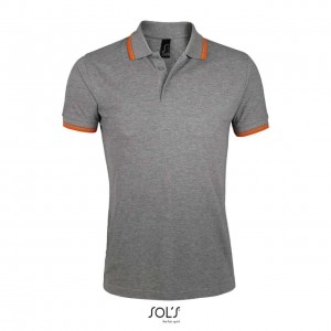 SOL'S PASADENA MEN - POLO SHIRT, Grey/Navy (Polo shirt, 90-100% cotton)