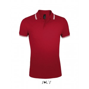 SOL'S PASADENA MEN - POLO SHIRT, Red/White (Polo shirt, 90-100% cotton)