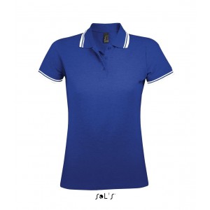 SOL'S PASADENA WOMEN - POLO SHIRT, Royal Blue/White (Polo shirt, 90-100% cotton)