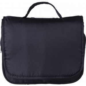 Polyester (210D) travel toiletry bag Merrick, black (Cosmetic bags)