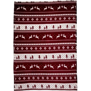 Polyester (260 gr/m2) blanket Michelle, burgundy (Blanket)