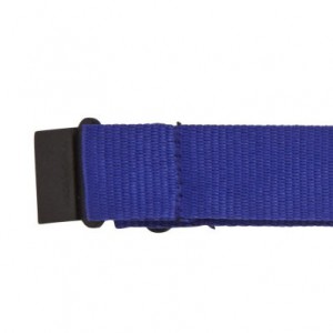 Polyester (300D) lanyard and key holder Bobbi, cobalt blue (Lanyard, armband, badge holder)