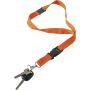 Polyester (300D) lanyard and key holder Bobbi, orange