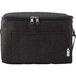 Polyester (600D) and RPET cooler bag Isabella, black (Cooler bags)