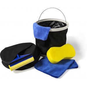 polyester (600D) car wash set Lisbet, black (Car accesories)