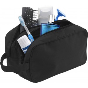 Polyester (600D) toilet bag Calista, black (Cosmetic bags)