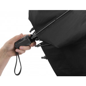 Pongee (190T) umbrella Kayson, black (Foldable umbrellas)