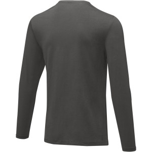 Ponoka long sleeve men's GOTS organic t-shirt, Storm grey (Long-sleeved shirt)