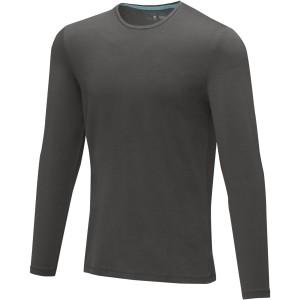 Ponoka long sleeve men's GOTS organic t-shirt, Storm grey (Long-sleeved shirt)