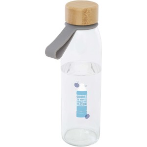 Porto 500 ml glass water bottle with silicone handle and bam (Water bottles)