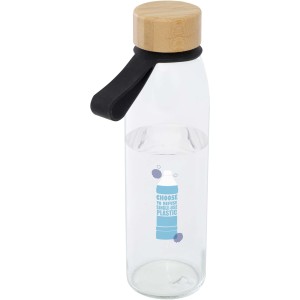 Porto 500 ml glass water bottle with silicone handle and bam (Water bottles)