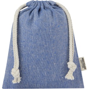 Pheebs 150 g/m2 GRS recycled cotton gift bag small 0.5L, Heather blue (Pouches, paper bags, carriers)