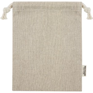 Pheebs 150 g/m2 GRS recycled cotton gift bag small 0.5L, Heather natural (Pouches, paper bags, carriers)