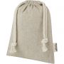 Pheebs 150 g/m2 GRS recycled cotton gift bag small 0.5L, Heather natural