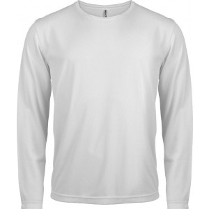 MEN'S LONG-SLEEVED SPORTS T-SHIRT, White
