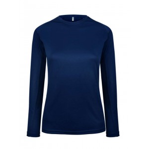 ProAct Ladies Long Sleeve Sports T-shirt, Navy, L (Long-sleeved shirt)