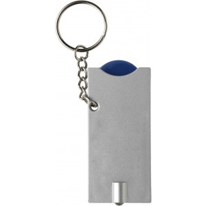 PS key holder with coin Madeleine, blue (Keychains)