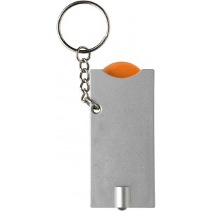 PS key holder with coin Madeleine, orange (Keychains)