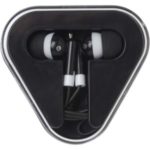 Rebel earbuds with recycled plastic storage box, Solid black (Earphones, headphones)