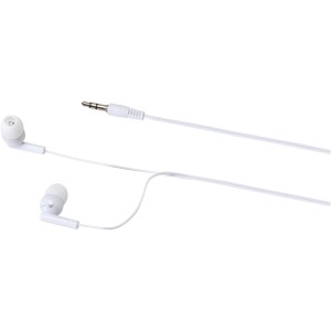 Rebel earbuds with recycled plastic storage box, White (Earphones, headphones)