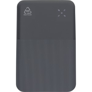 Recycled ABS powerbank Tavi, black