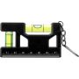Recycled ABS spirit level keychain Indira, black