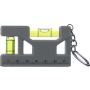 Recycled ABS spirit level keychain Indira, grey