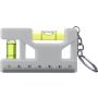 Recycled ABS spirit level keychain Indira, white