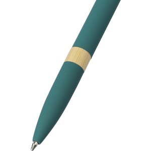 Recycled aluminium ballpen Calandra, green (Metallic pen)