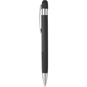 Recycled aluminium ballpen Mael, black (Metallic pen)