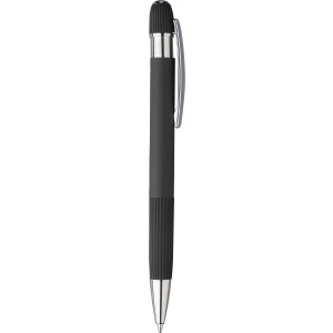 Recycled aluminium ballpen Mael, black (Metallic pen)